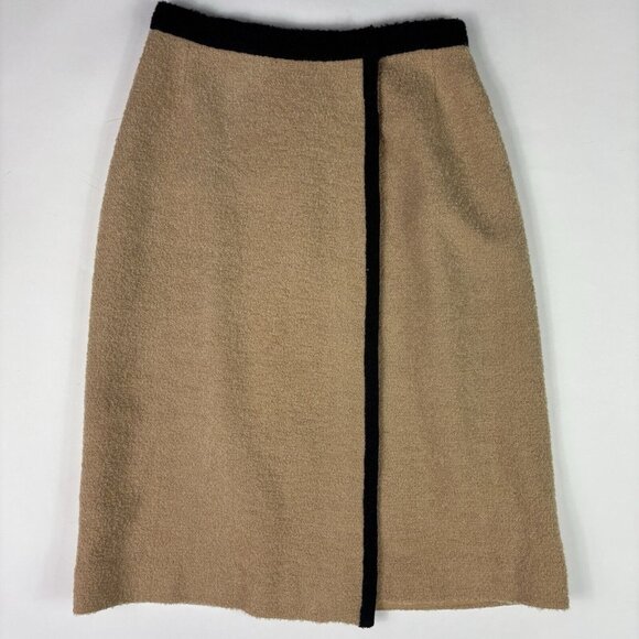 Vintage Isabel Gerhart Skirt 14 pink beige Boucle pin up 50s 60s neutral classic - Picture 10 of 15